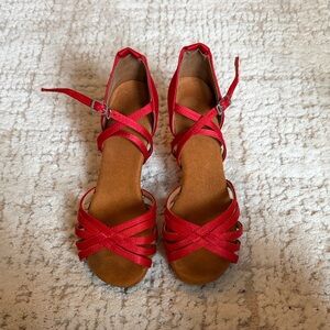 Red Ballroom Latin Heels